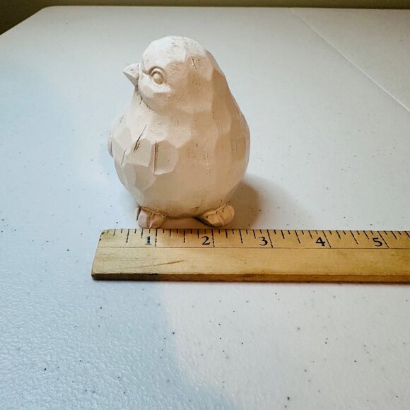 Set Of 2 Carved-Look White Bird Figurines Home Decor Rustic Distressed Farmhouse - Picture 4 of 7